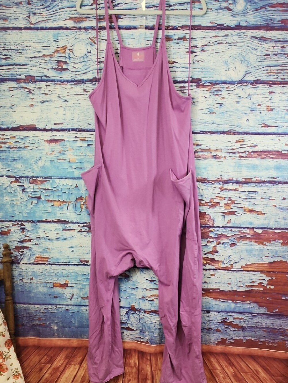 Free People Lilac Relaxed Spaghetti-Strap Jumpsuit - Picture 2 of 5